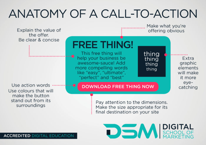 DSM Digital School of Marketing- call-to-action