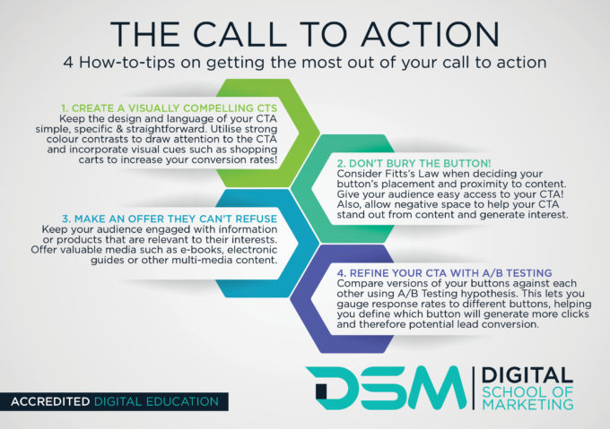 DSM Digital School of Marketing - call to action